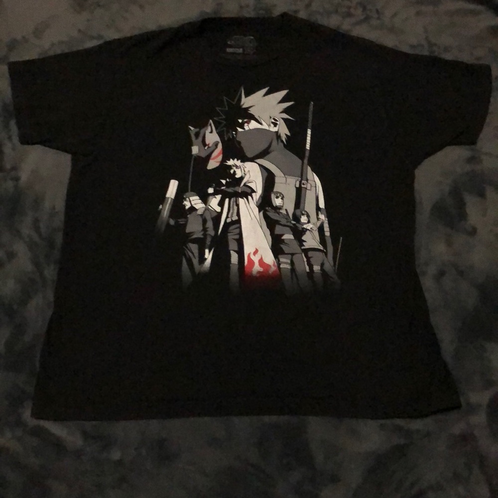 Black Naruto T-shirt with Naruto printing